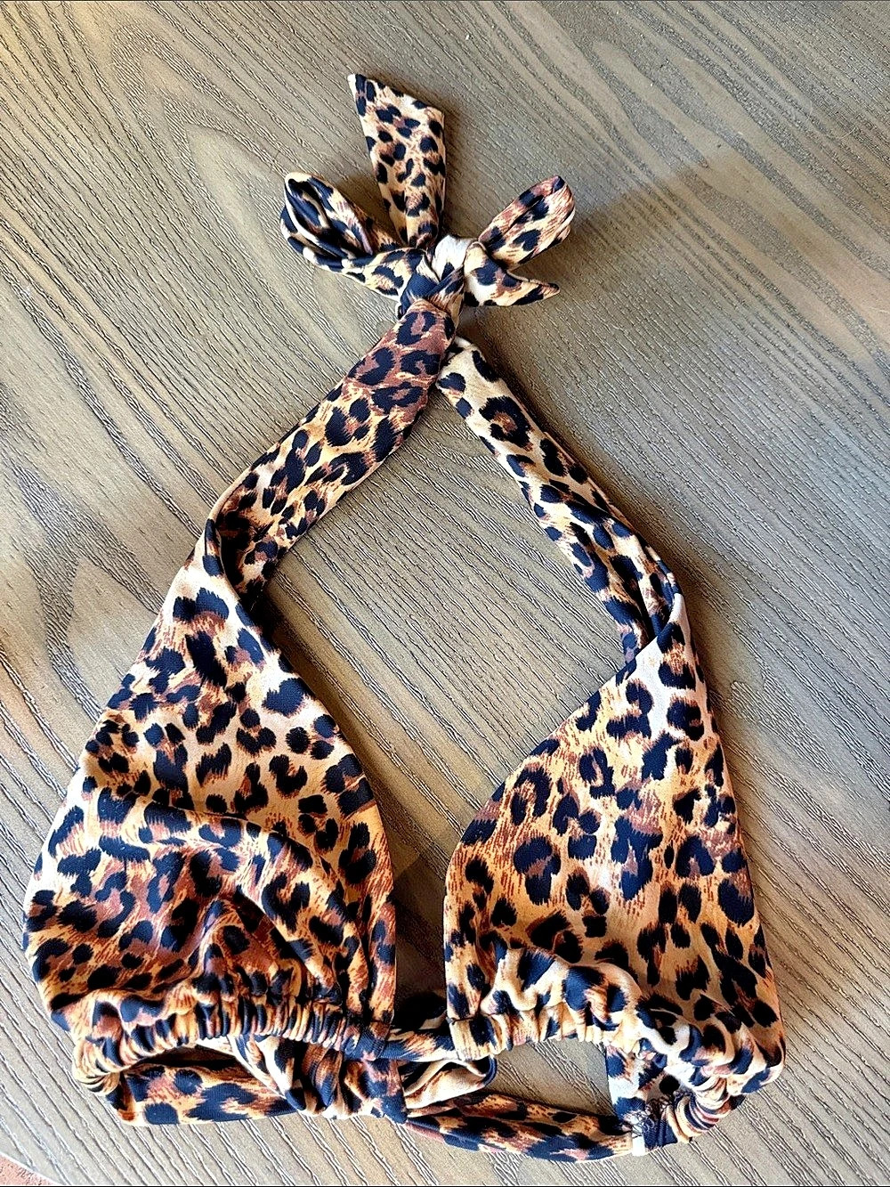 Merrilee's Swimwear Leopard Print Halter Bikini Top